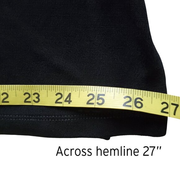 Chico's Travelers Lattice detail neckline Black Slinky Loose Fit Tunic Sz 4 XXL - Picture 12 of 14